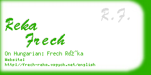 reka frech business card